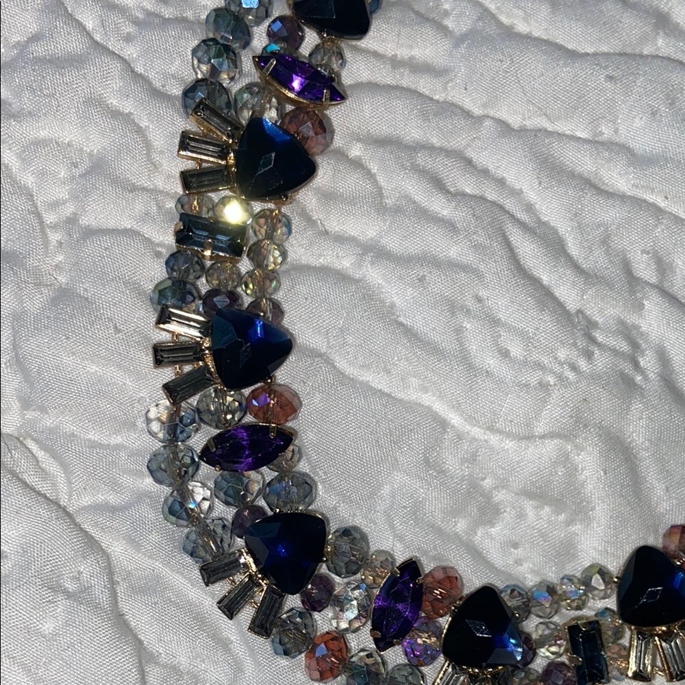 Elegant Multicolor Collar Statement Necklace - image 2